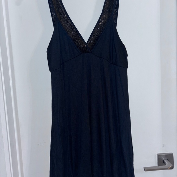 Black sequin mini dress Y2K black dress - Picture 2 of 4